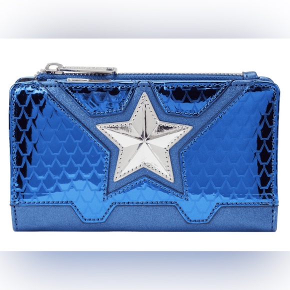 NWT Loungefly Marvel Captain America infinity war flap wallet - Picture 1 of 8